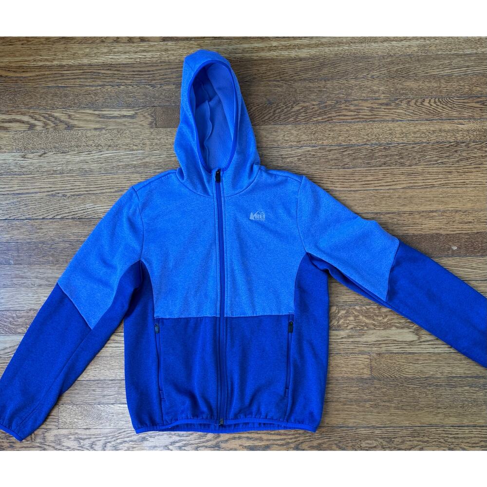 REI Girls' Purple Zip Hooded Sweatshirt Size 12